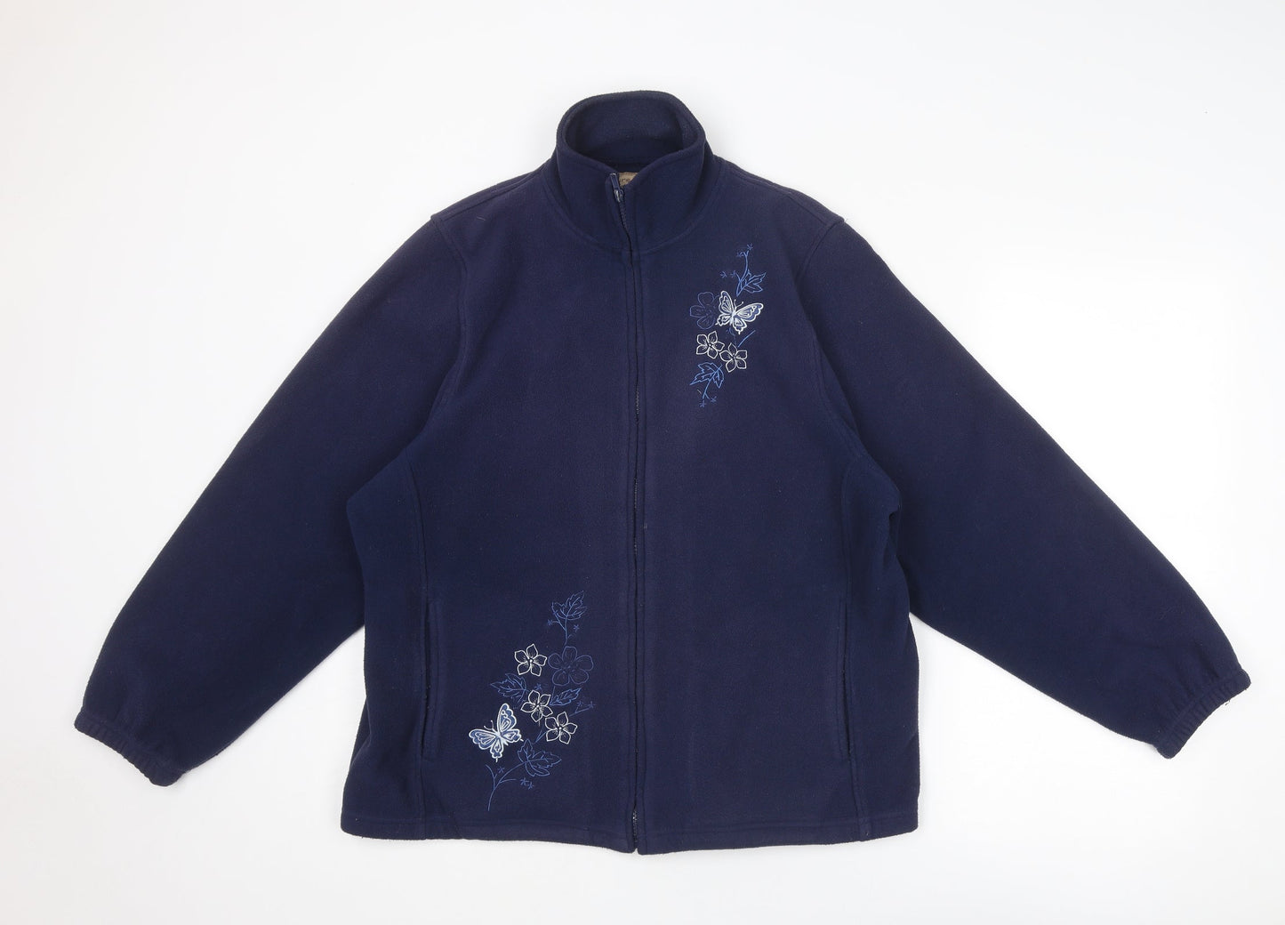Pure & Natural Womens Blue Jacket Size M Zip