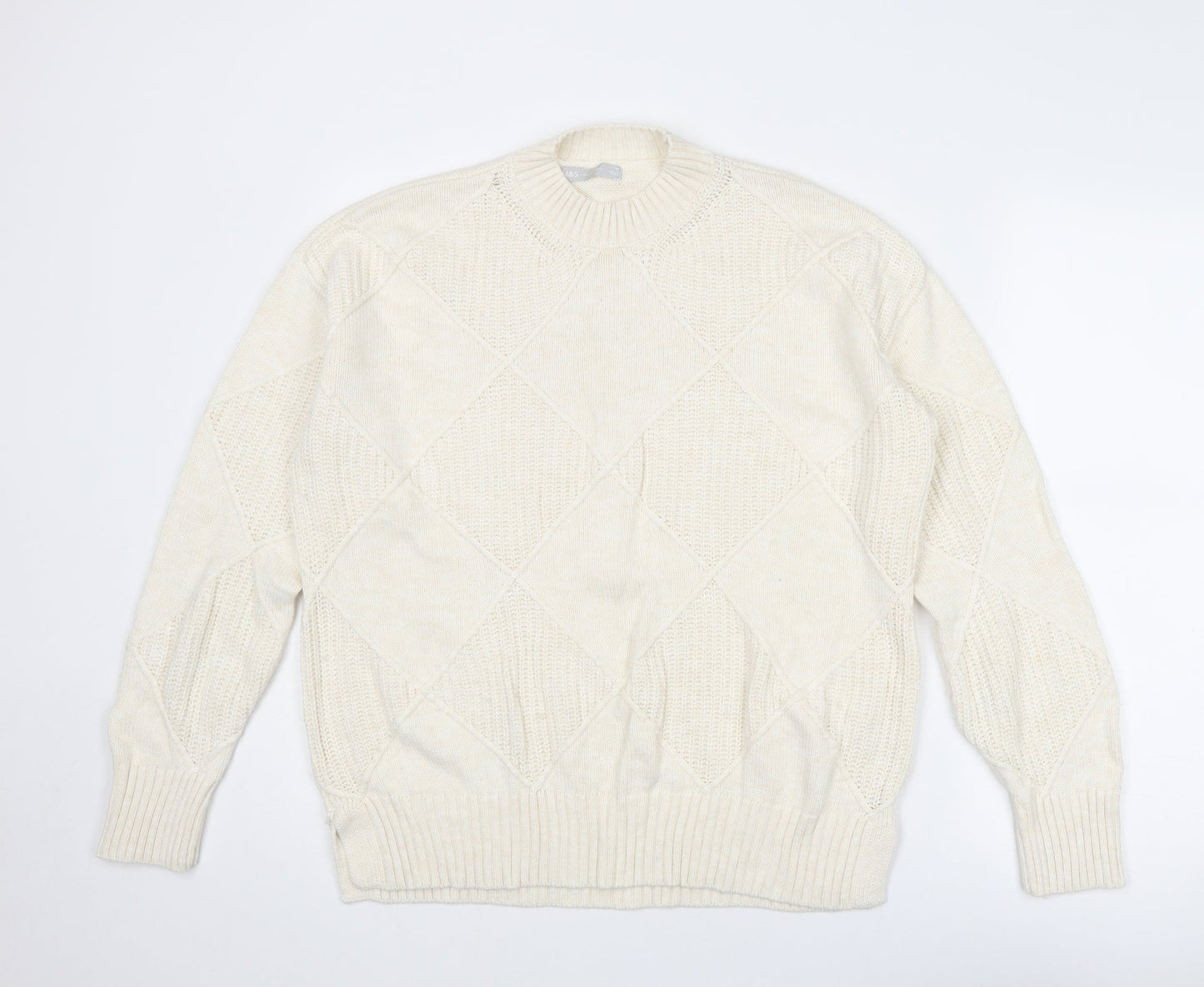 Womens UK Size M Marks and Spencer Ivory Pullover Jumper