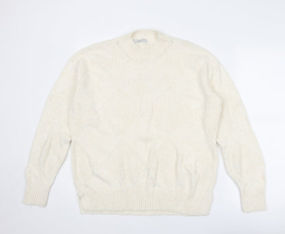 Womens UK Size M Marks and Spencer Ivory Pullover Jumper