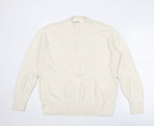 Womens UK Size M Marks and Spencer Ivory Pullover Jumper