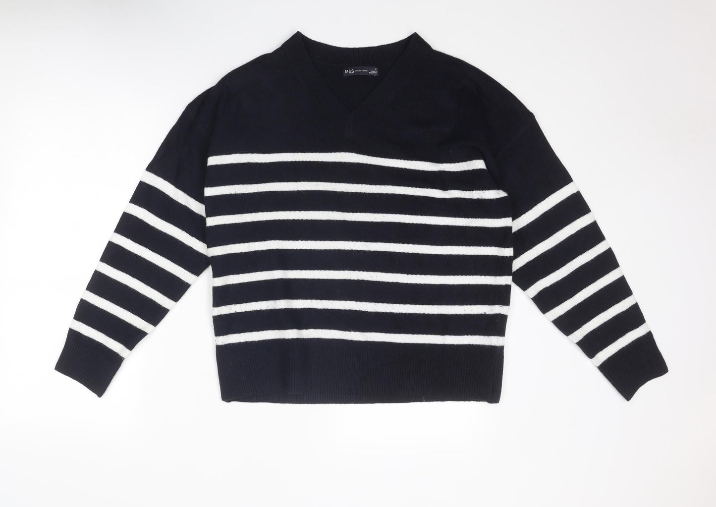 Womens UK Size M Marks and Spencer Blue Pullover Jumper