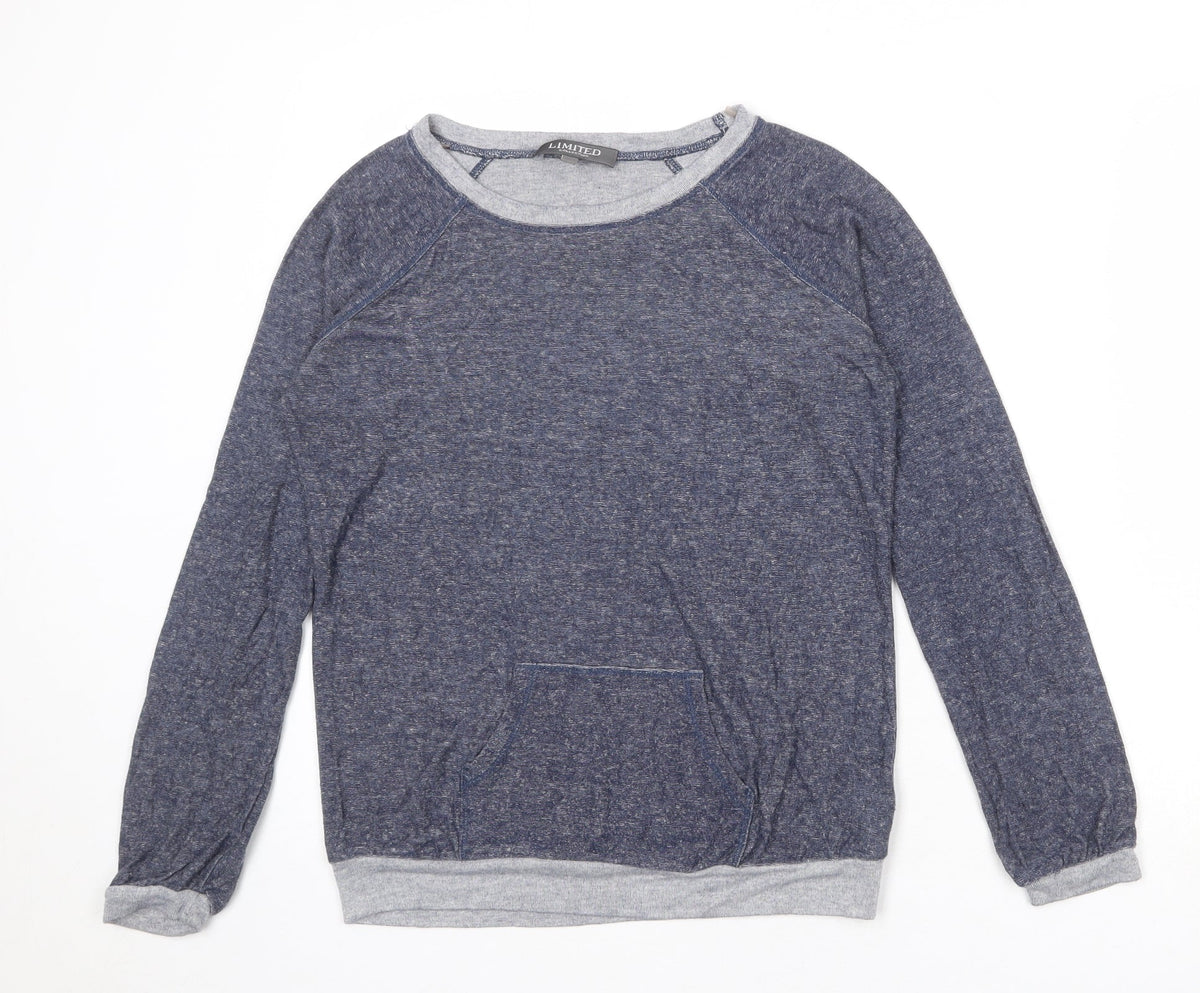 Limited Collection Womens Blue Viscose Pullover Sweatshirt Size 8 Pullover
