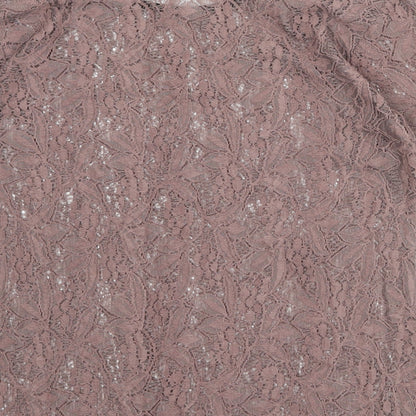 Womens UK Size L Zara Pink Basic T-Shirt
