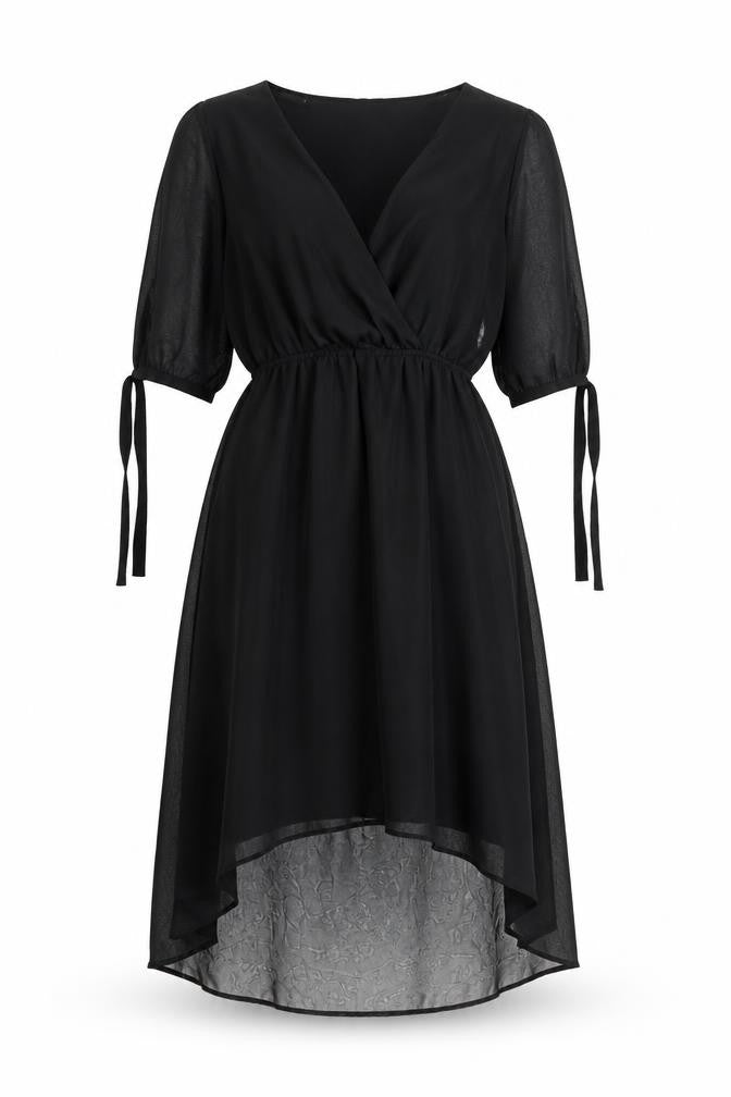 Select Womens Black Polyester Fit & Flare Size 12 V-Neck Pullover