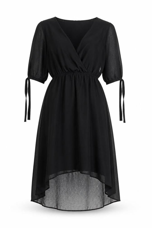 Select Womens Black Polyester Fit & Flare Size 12 V-Neck Pullover