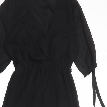 Select Womens Black Polyester Fit & Flare Size 12 V-Neck Pullover