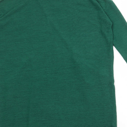 Joy Womens Green Polyester Jumper Dress Size 10 High Neck Pullover