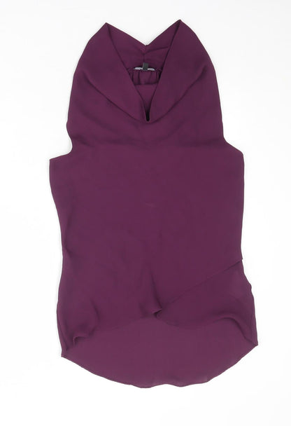 Womens UK Size 6 Warehouse Purple Basic Blouse