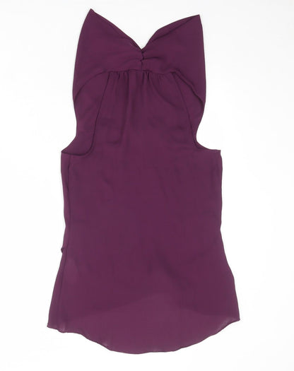 Womens UK Size 6 Warehouse Purple Basic Blouse
