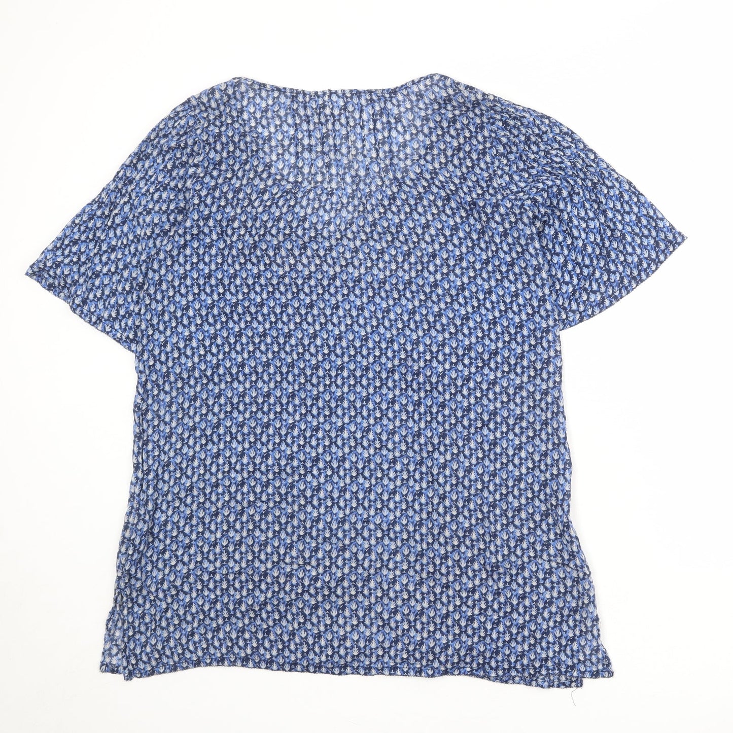 Womens UK Size 10 H&M Blue Basic T-Shirt