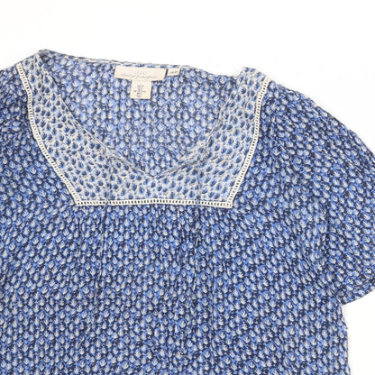 Womens UK Size 10 H&M Blue Basic T-Shirt