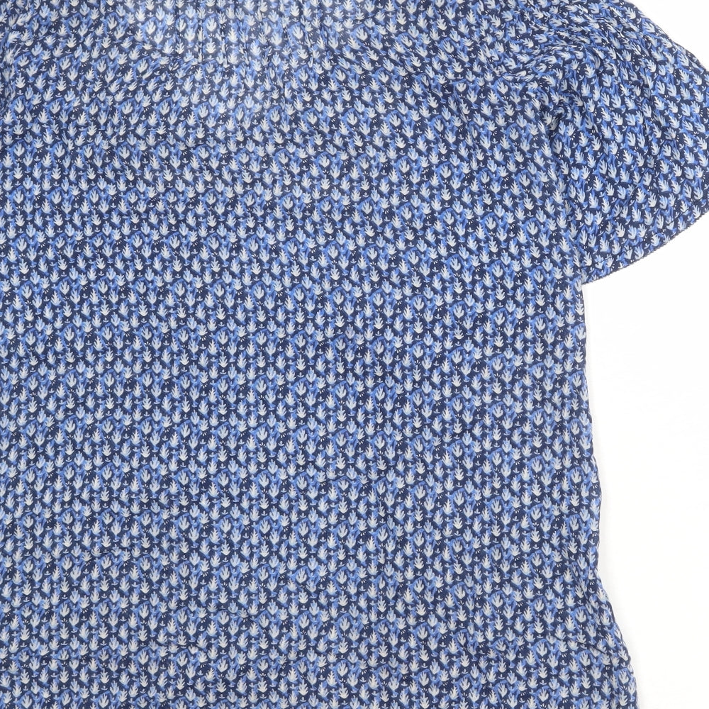 Womens UK Size 10 H&M Blue Basic T-Shirt