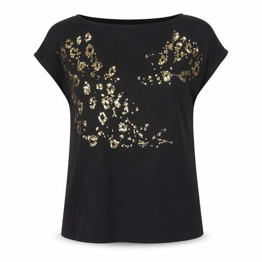 Womens UK Size 8 Per Una Black Basic T-Shirt