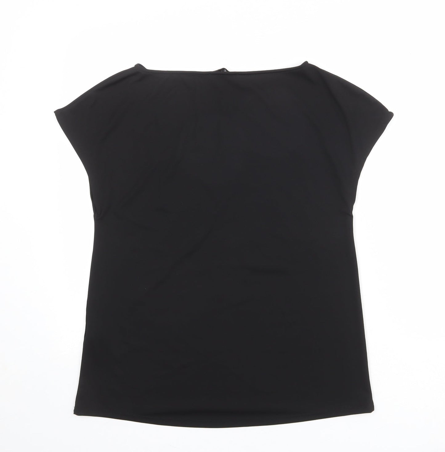 Womens UK Size 8 Per Una Black Basic T-Shirt