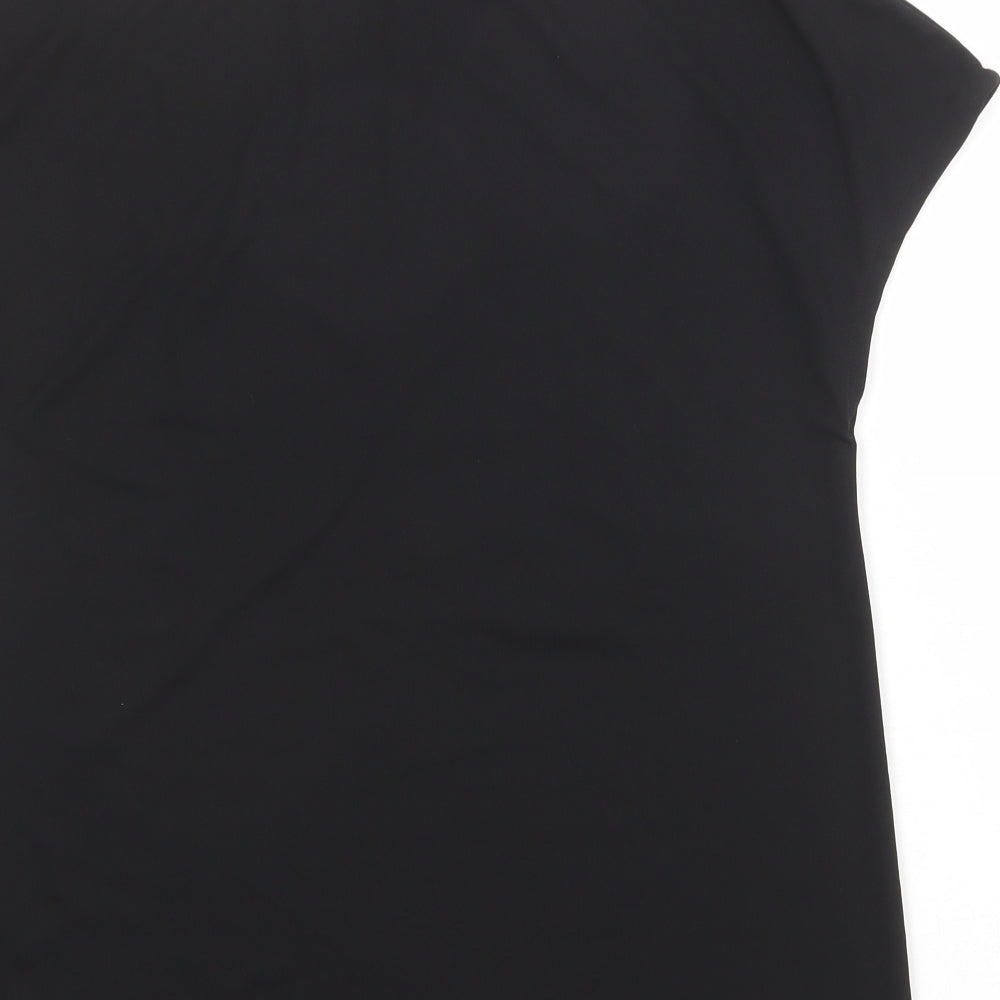 Womens UK Size 8 Per Una Black Basic T-Shirt