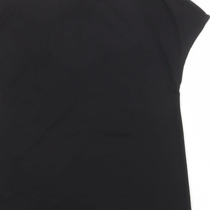 Womens UK Size 8 Per Una Black Basic T-Shirt