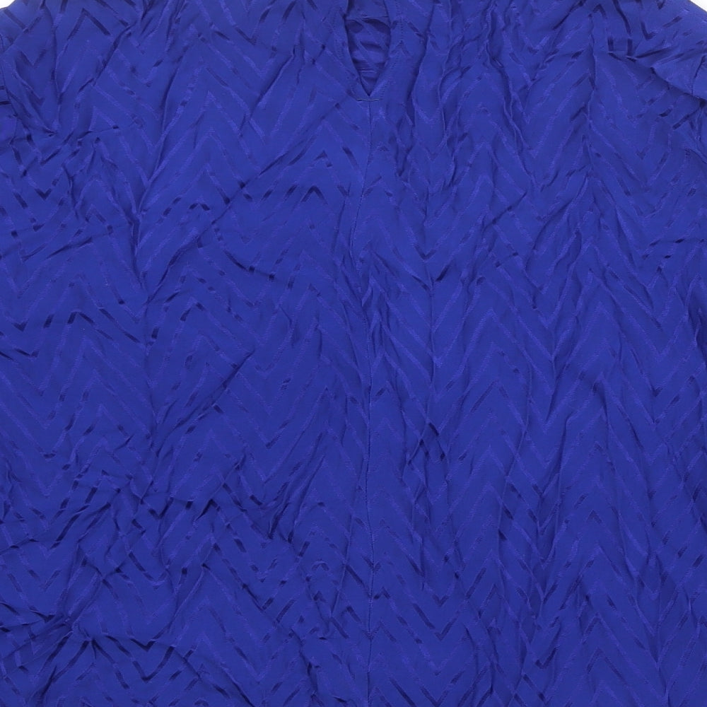 Womens UK Size 20 Marks and Spencer Blue Basic Blouse