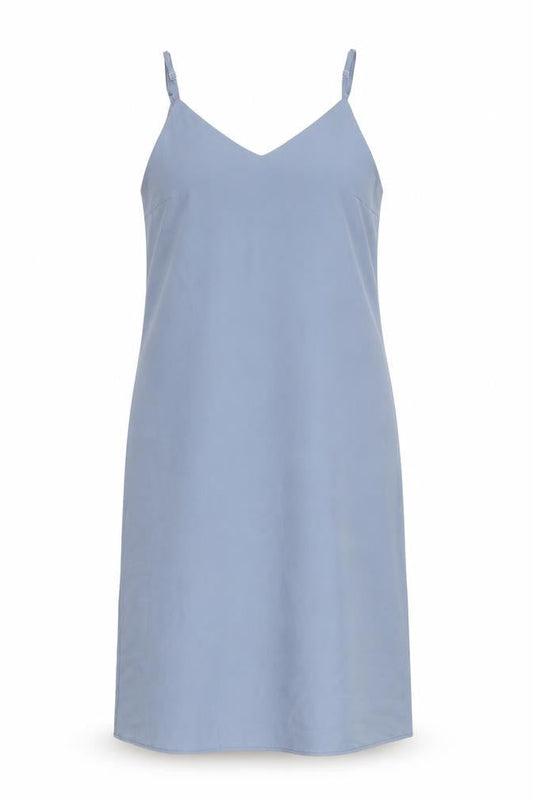 Quality Life Womens Blue Polyester Slip Dress Size XL V-Neck Pullover