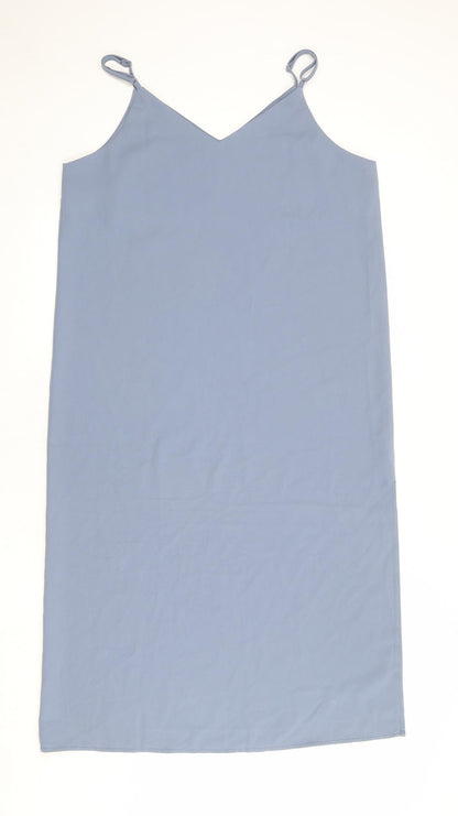 Quality Life Womens Blue Polyester Slip Dress Size XL V-Neck Pullover