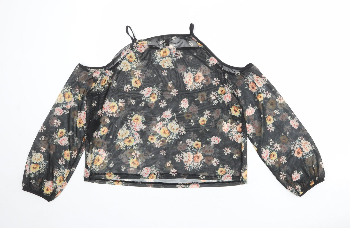 Womens UK Size 12 New Look Black Basic Blouse