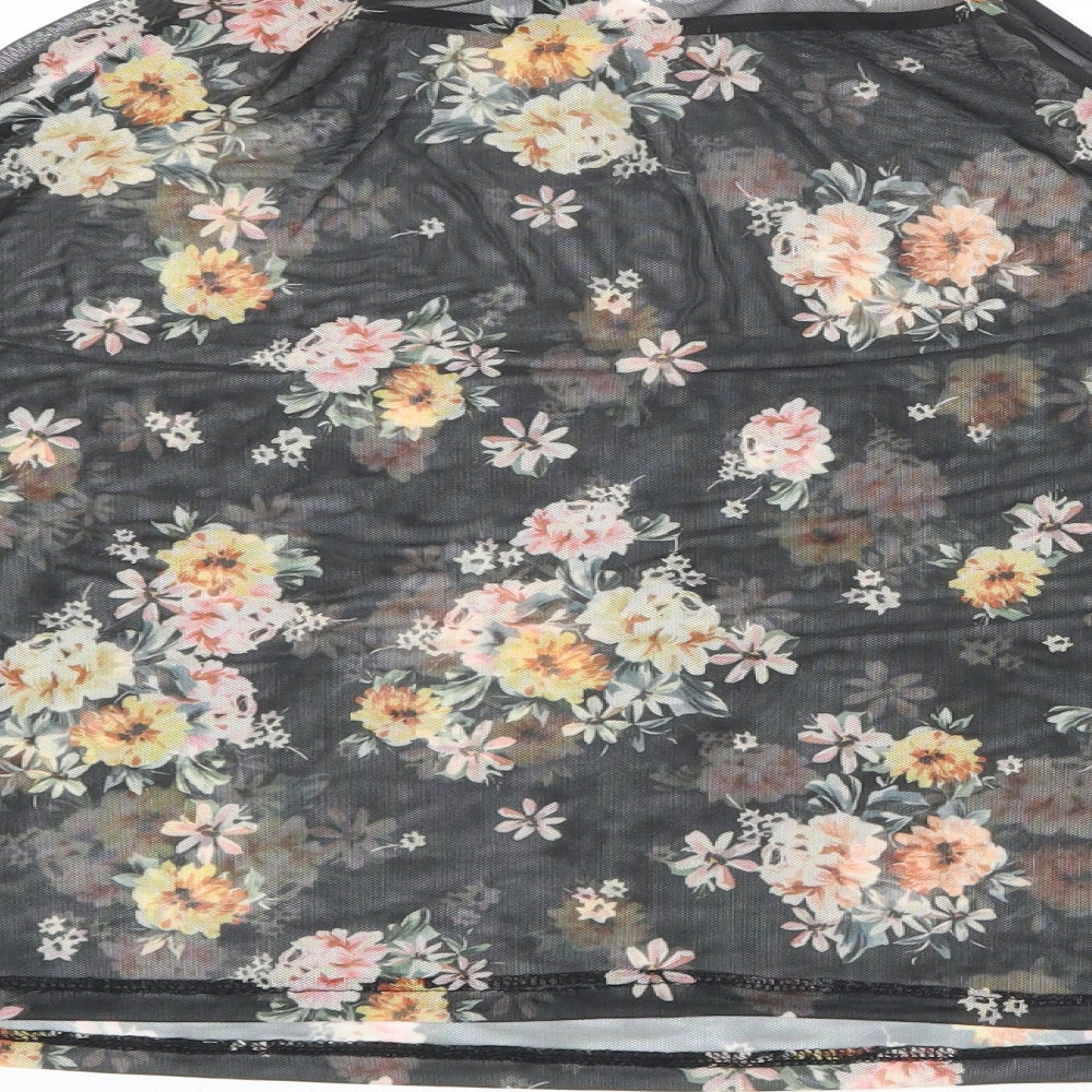 Womens UK Size 12 New Look Black Basic Blouse
