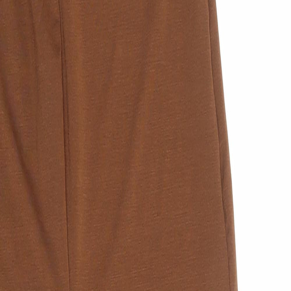 PRETTYLITTLETHING Womens Brown Polyester Jumpsuit One-Piece Size 8 Pullover