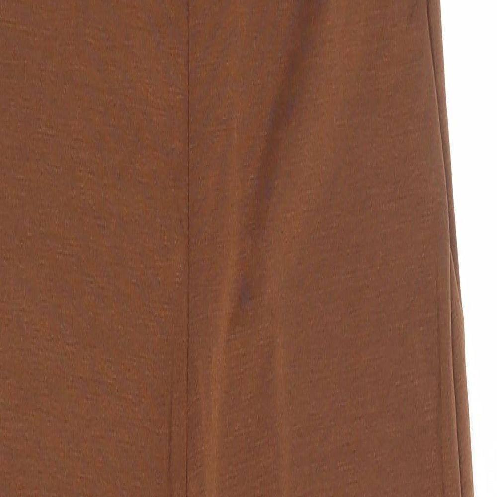 PRETTYLITTLETHING Womens Brown Polyester Jumpsuit One-Piece Size 8 Pullover