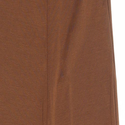 PRETTYLITTLETHING Womens Brown Polyester Jumpsuit One-Piece Size 8 Pullover