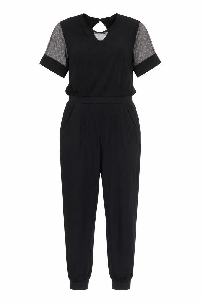 Womens UK Size 10 Topshop One-Piece Black Jumpsuit