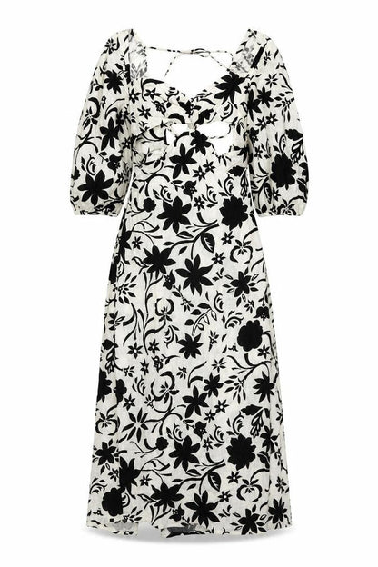 Zara Womens Multicoloured Floral Viscose A-Line Size L V-Neck Zip