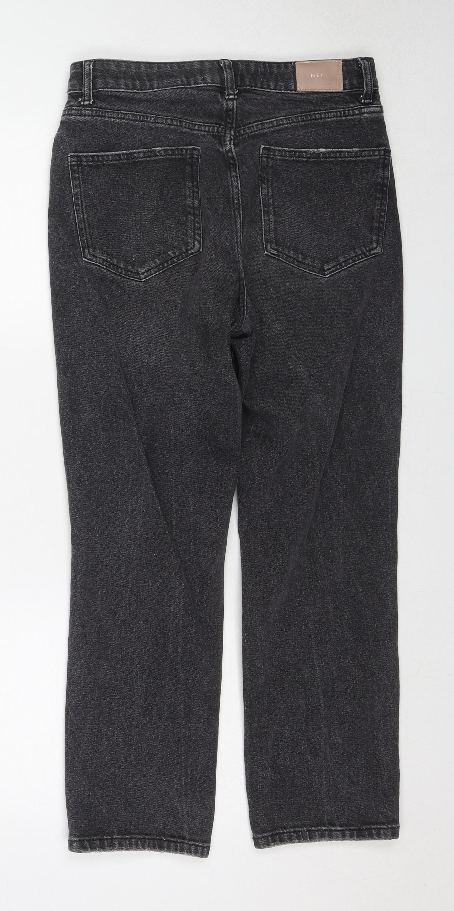 NEXT Womens Black Cotton Straight Jeans Size 10 Regular