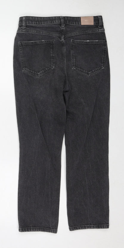 NEXT Womens Black Cotton Straight Jeans Size 10 Regular