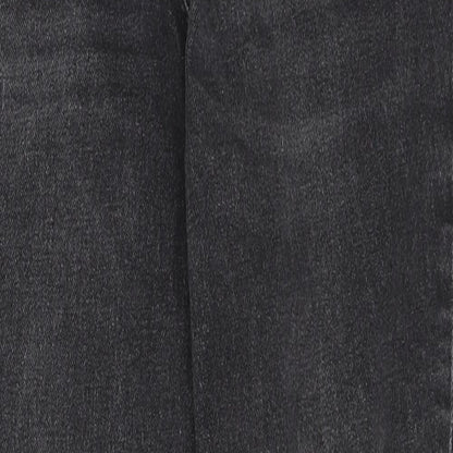 NEXT Womens Black Cotton Straight Jeans Size 10 Regular