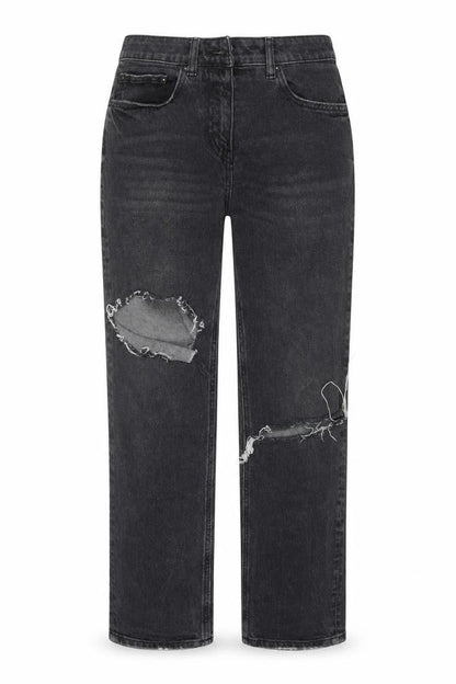 Womens UK Size 10 NEXT Regular Fit Straight Black Jeans