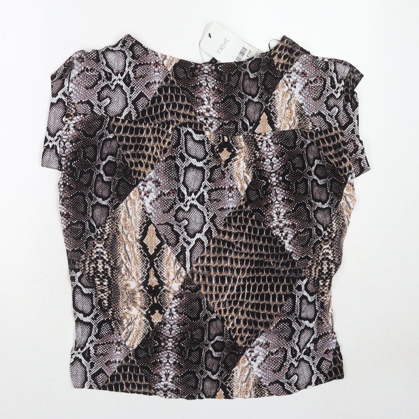 Womens UK Size 10 NEXT Multicoloured Basic Blouse