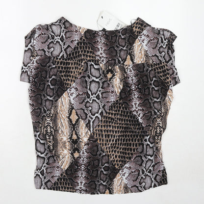 Womens UK Size 10 NEXT Multicoloured Basic Blouse