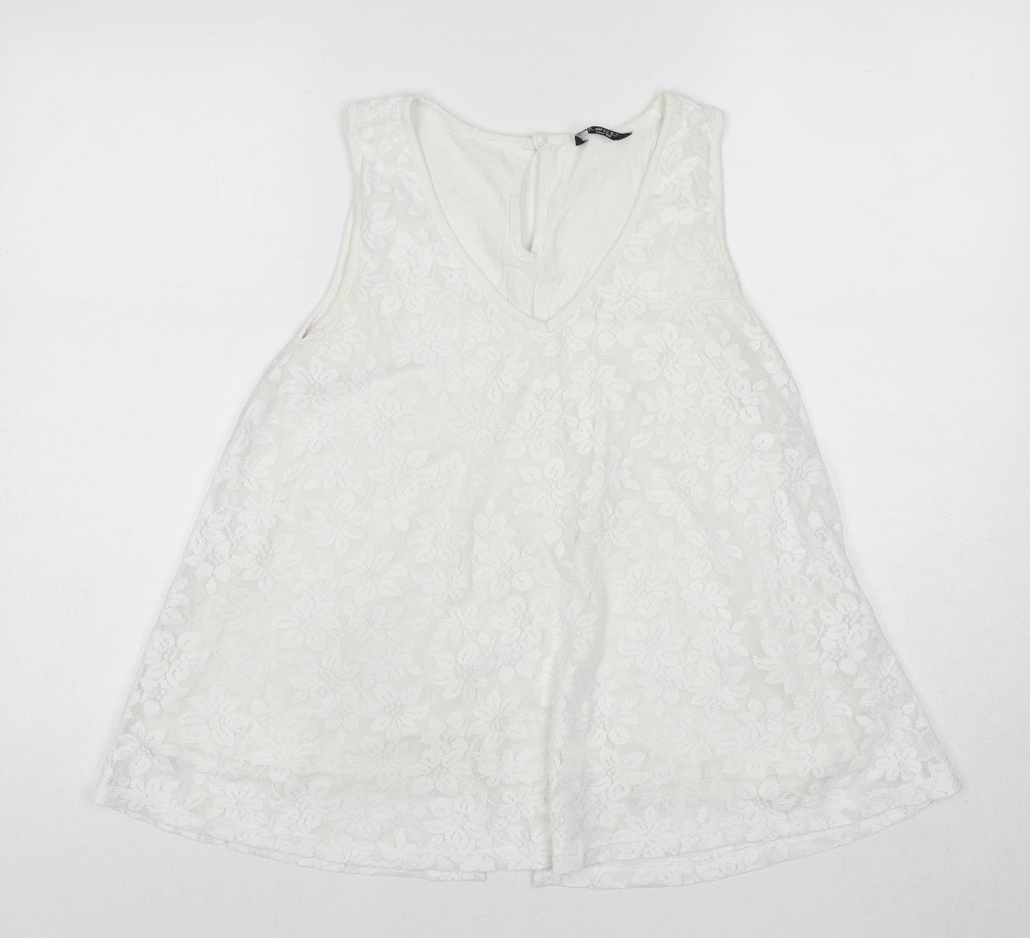 Womens UK Size 12 Select White Basic Tank