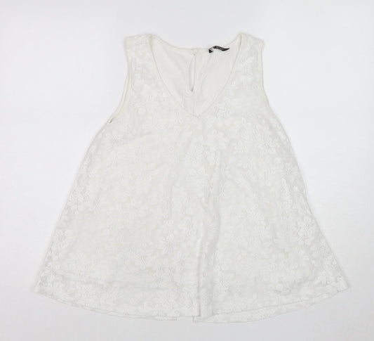 Womens UK Size 12 Select White Basic Tank