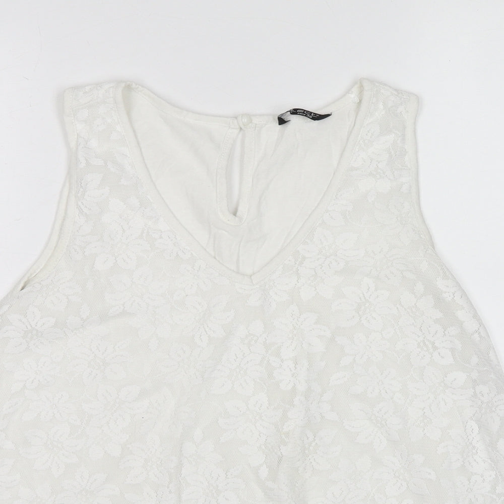 Womens UK Size 12 Select White Basic Tank