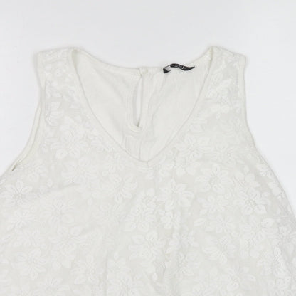 Womens UK Size 12 Select White Basic Tank