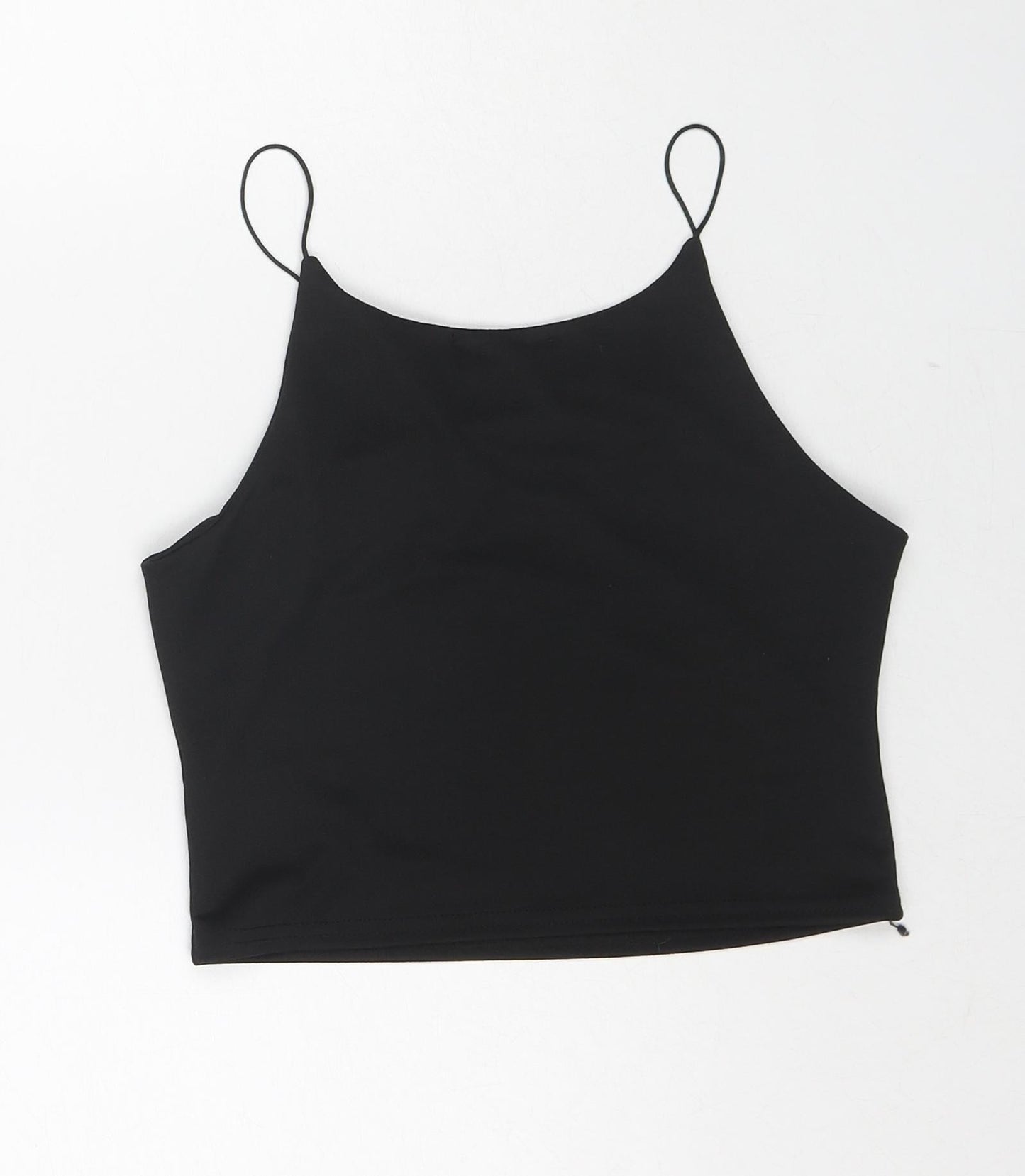 O.K. Womens Black Polyester Camisole Tank Size M Scoop Neck - Size M-L
