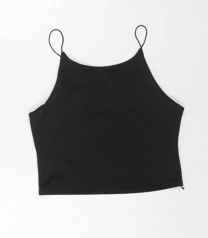 O.K. Womens Black Polyester Camisole Tank Size M Scoop Neck - Size M-L