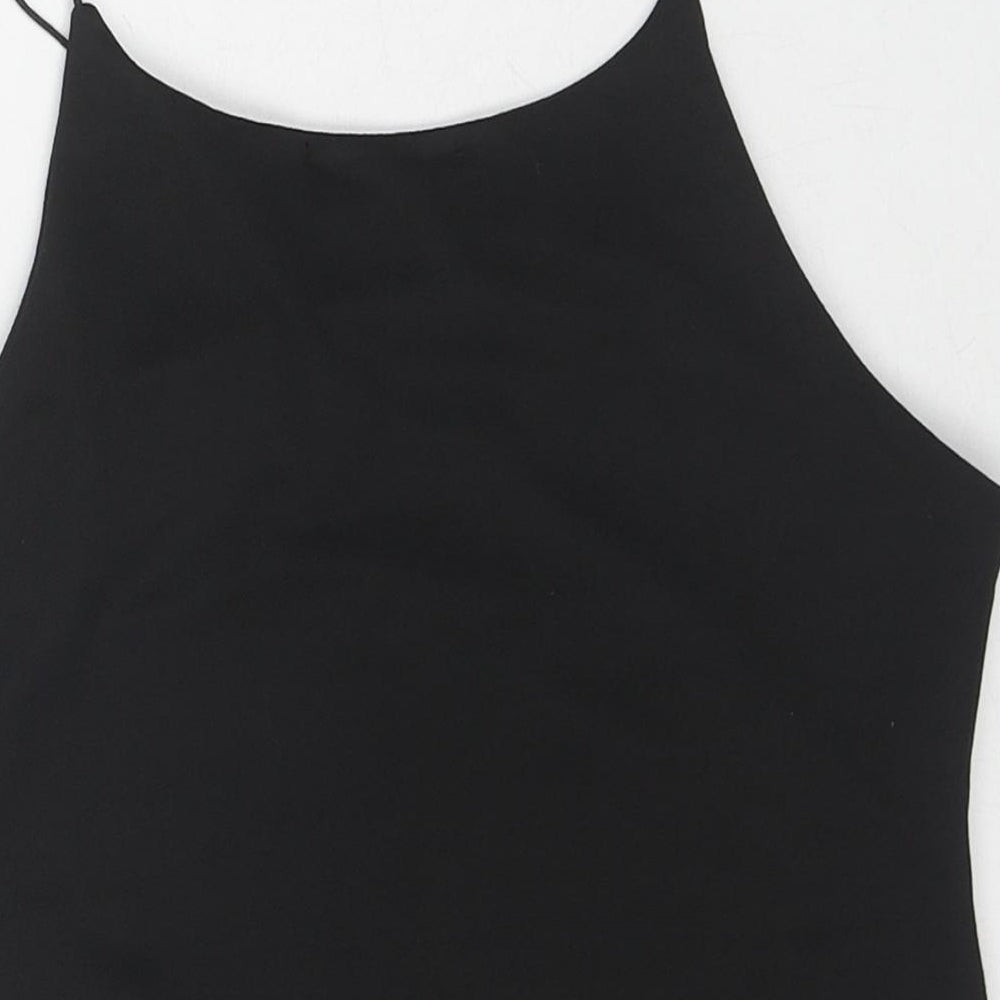 O.K. Womens Black Polyester Camisole Tank Size M Scoop Neck - Size M-L