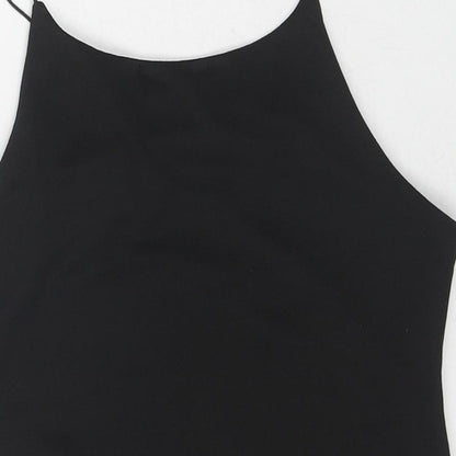 O.K. Womens Black Polyester Camisole Tank Size M Scoop Neck - Size M-L