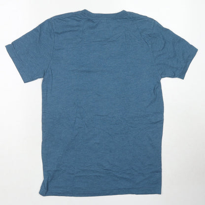 Mens UK Size S Canvas Blue  T-Shirt