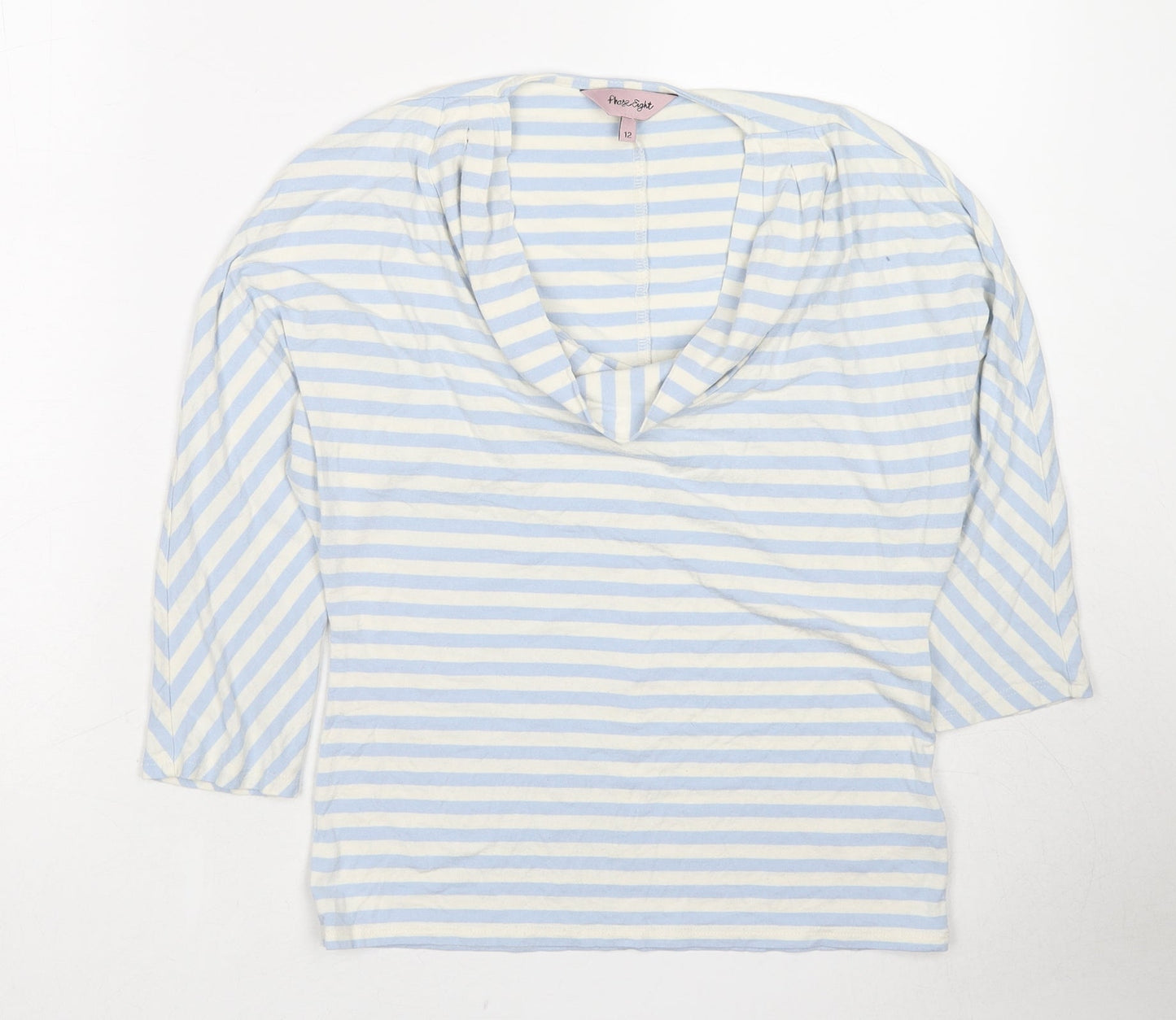 Womens UK Size 12 Phase Eight Blue Basic T-Shirt