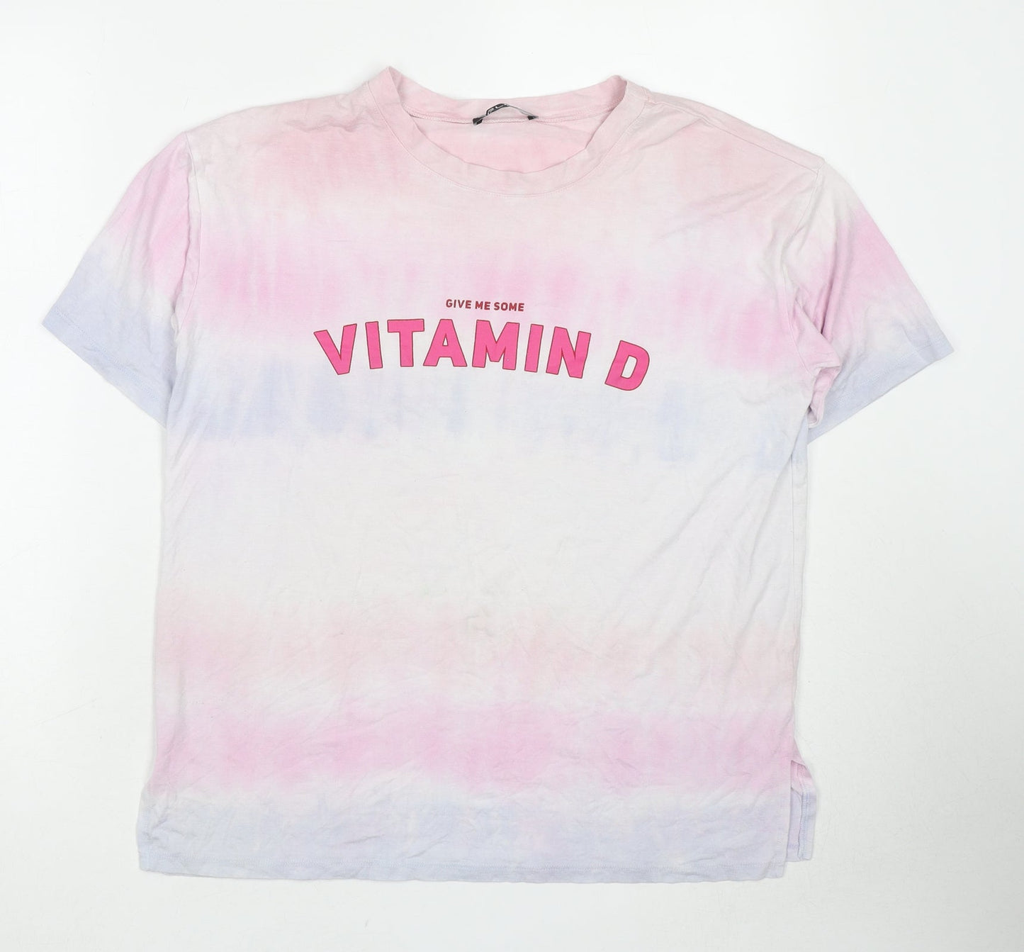 Womens UK Size M Selected Multicoloured Basic T-Shirt