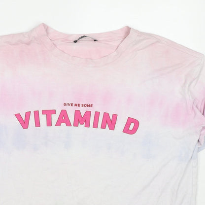 Womens UK Size M Selected Multicoloured Basic T-Shirt