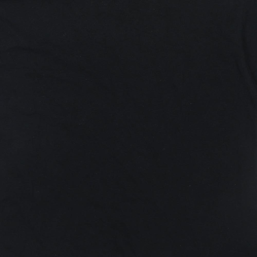 Womens UK Size M Gildan Black Basic T-Shirt