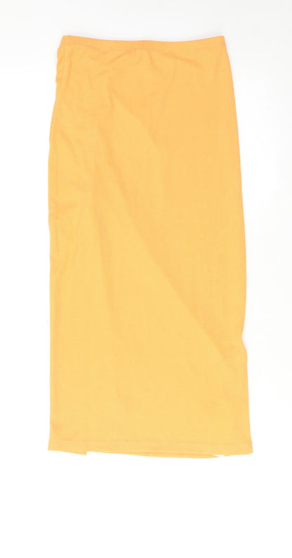 Cider Womens Orange Polyester A-Line Skirt Size XS